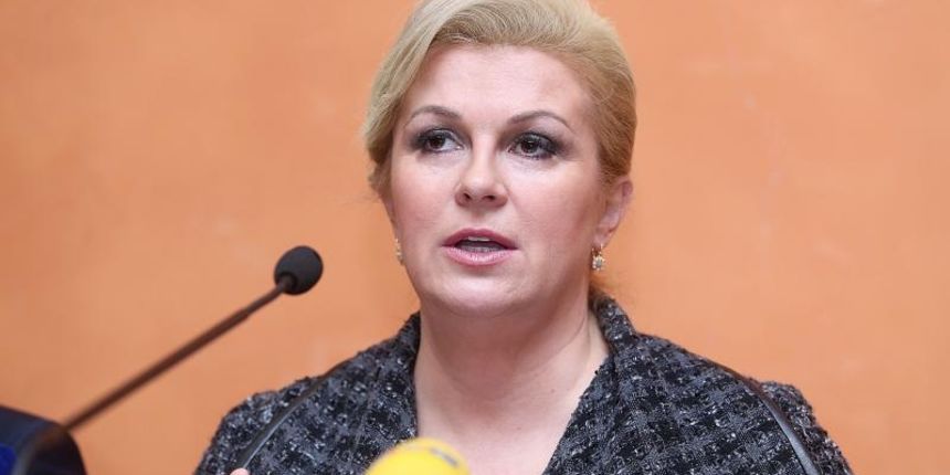 Zagreb – Tribina predsjednicke kandidatkinje Kolinde Grabar Kitarovic na temu “Problemi mladih u hrvatskom drustvu – pet KAKO?” u Matici hrvatske. Photo: Goran Stanzl/PIXSELL