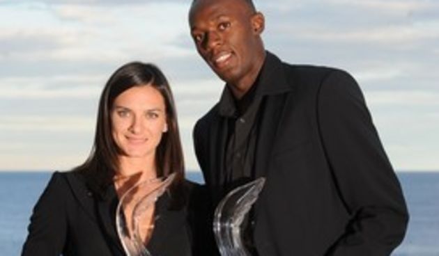 Isinbajeva i Bolt (Foto:lequipe.fr)