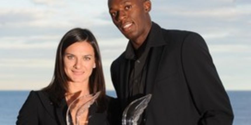 Isinbajeva i Bolt (Foto:lequipe.fr) Isinbajeva i Bolt (Foto:lequipe.fr)