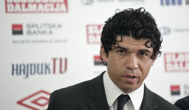 Split, 280411. Danas su pred novinarima predstavljeni novi celni ljudi NK Hajduk. Hrvoje Males predsjednik Hajduka. Foto: Josko Ponos/ CROPIX