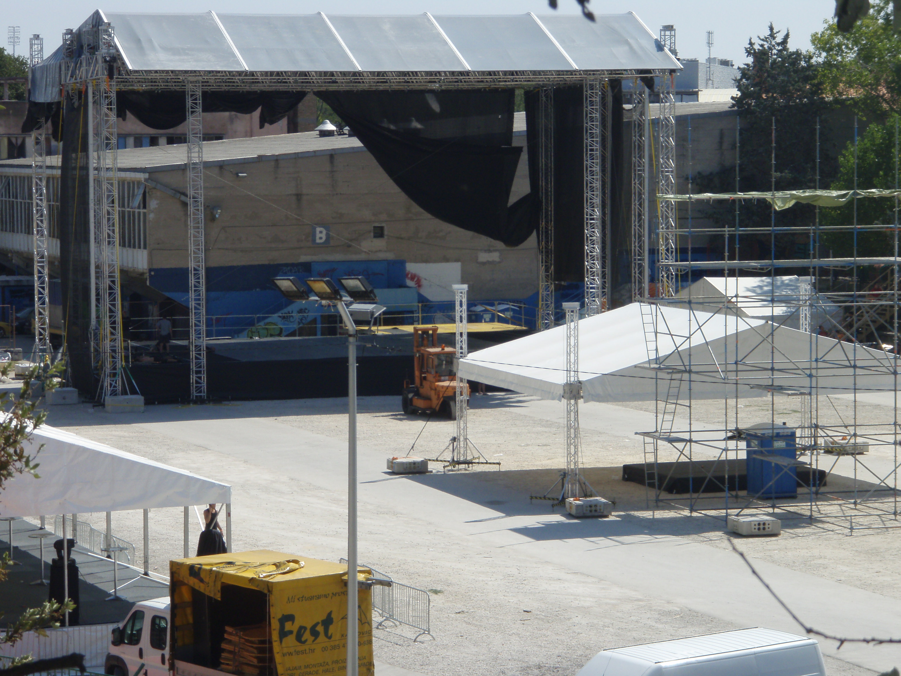 Pripreme za koncert Lennyja Kravitza