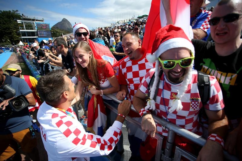 Rio de Janeiro, Brazil – Braća Sinkovic, Martin i Valent, osvajači su olimpijske zlatne medalje u utrci dvojaca na pariće.  Photo: Igor Kralj/PIXSELL