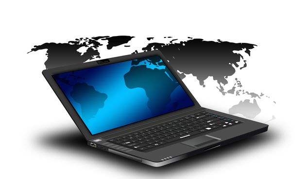 Internet, laptop