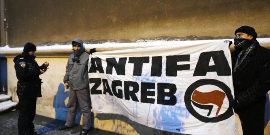 U Zagrebu prosvjed ‘‘Protiv fašizma‘‘ povodom mise za Pavelića, Photo: Davor Visnjic/PIXSELL U Zagrebu prosvjed ‘‘Protiv fašizma‘‘ povodom mise za Pavelića, Photo: Davor Visnjic/PIXSELL