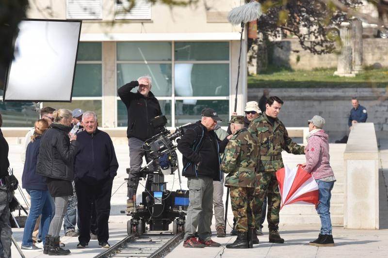 Snimanje scene iz filma “General” na zadarskom Forumu