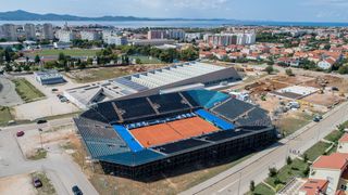 Zračne snimke teniskog terena na VIšnjiku