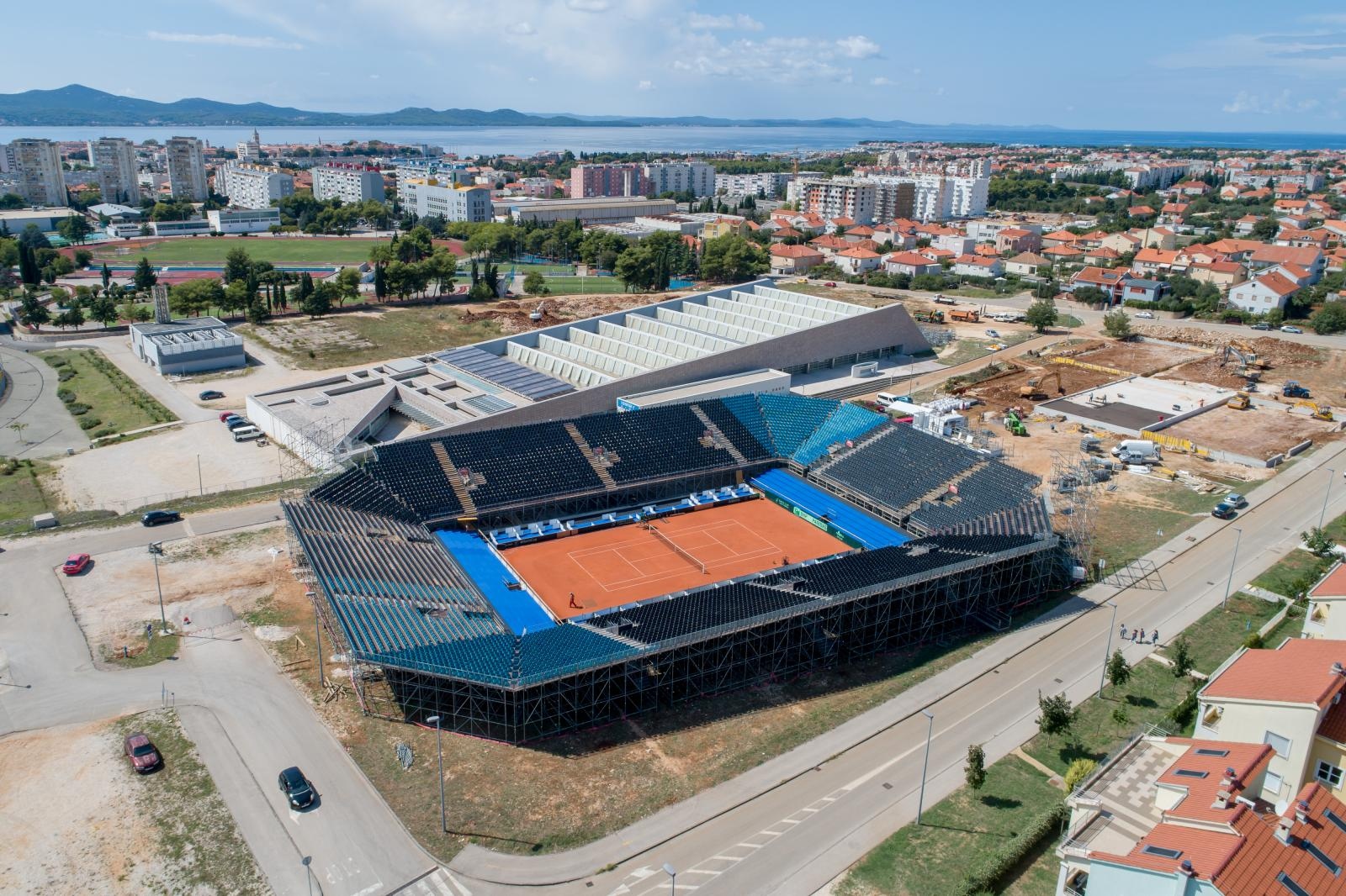 Zračne snimke teniskog terena na VIšnjiku