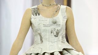 U sklopu tribine Moda osamdesetih – modni laboratorij za 21. stoljece odrzana odrzana modna revija Avangardna moda osamdesetih. Zvoncica Vuckovic. Photo: Robert Anic/PIXSELL