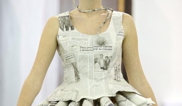 U sklopu tribine Moda osamdesetih – modni laboratorij za 21. stoljece odrzana odrzana modna revija Avangardna moda osamdesetih. Zvoncica Vuckovic. Photo: Robert Anic/PIXSELL