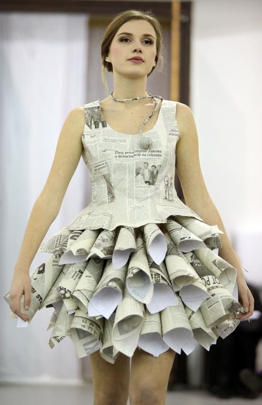 U sklopu tribine Moda osamdesetih – modni laboratorij za 21. stoljece odrzana odrzana modna revija Avangardna moda osamdesetih. Zvoncica Vuckovic. Photo: Robert Anic/PIXSELL