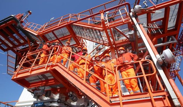 Plinska platforma Annamaria A na kojoj INA i AGIP eksploatiraju plin u Jadranskom moru. Photo: Boris Scitar/Vecernji list/PIXSELL