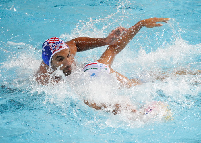 Zagreb, 050910.
Bazen Mladost na Savi.
29. Europsko prvenstvo u vaterpolu.
Hrvatska – Italija
Na fotografiji: Damir Buric.
Foto: Ronald Gorsic / CROPIX