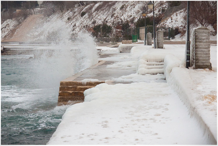 Đir po ledu okovanom Senju, Foto: Kristijan Orlić Đir po ledu okovanom Senju, Foto: Kristijan Orlić
