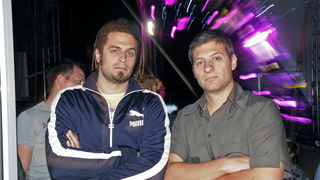 Vodice, 110611.
Obala Vladimira Natora.
Posljednja vecer CMC -a u Vodicama.
Na slici: Voditelji Gitak TV-a.
Foto: Marija Mihic / CROPIX