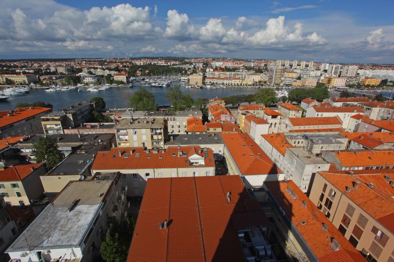 Zadar: Panoramski pogled na grad sa zvonika svete Stošije, foto: Filip Brala/PIXSELL