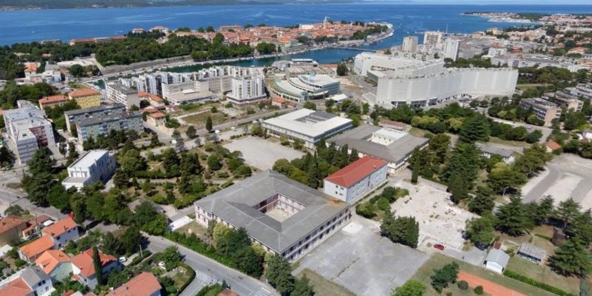 Zadar iz zraka. Vojarna Franka Lisice, sveucilisni Novi kampus. Photo: Dino Stanin/PIXSELL Zadar iz zraka. Vojarna Franka Lisice, sveucilisni Novi kampus. Photo: Dino Stanin/PIXSELL