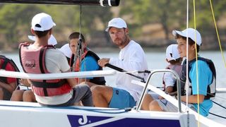 Zlatni olimpijci Fantela i Marenić družili se sa šibenskom djecom povodom dana jedrenja. Photo: Duško Jaramaz/PIXSELL Zlatni olimpijci Fantela i Marenić družili se sa šibenskom djecom povodom dana jedrenja. Photo: Duško Jaramaz/PIXSELL