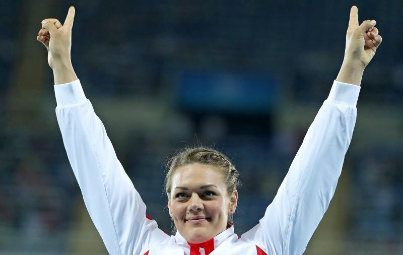 PI Rio de Janeiro, ceremonija dodjele medalja u ženskom disku: zlatnu medalju osvojila je Sandra Perković. Photo: Igor Kralj/PIXSELL PI Rio de Janeiro, ceremonija dodjele medalja u ženskom disku: zlatnu medalju osvojila je Sandra Perković. Photo: Igor Kralj/PIXSELL