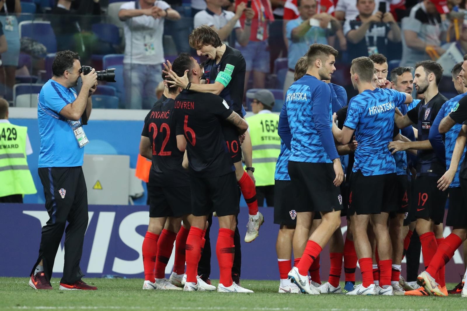 Nižnji Novgorod, Rusija – Svjetsko nogometno prvenstvo 2018., osmina finala, Hrvatska – Danska 4-3 (1-1, 1-1).