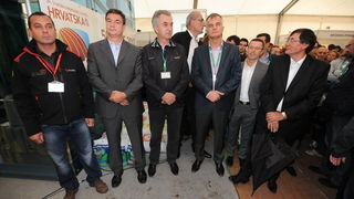 Biograd,130912.
Otvorenje 59. svjetskog prvenstva u oranju koje se odrzava u Jankolovici pokraj Biograda od 13.-15.09.2012.
Na fotografiji: neki od ministara poljoprivrede iz nase regije.
Foto: Luka Gerlanc / CROPIX Biograd,130912.
Otvorenje 59. svjetskog prvenstva u oranju koje se odrzava u Jankolovici pokraj Biograda od 13.-15.09.2012.
Na fotografiji: neki od ministara poljoprivrede iz nase regije.
Foto: Luka Gerlanc / CROPIX