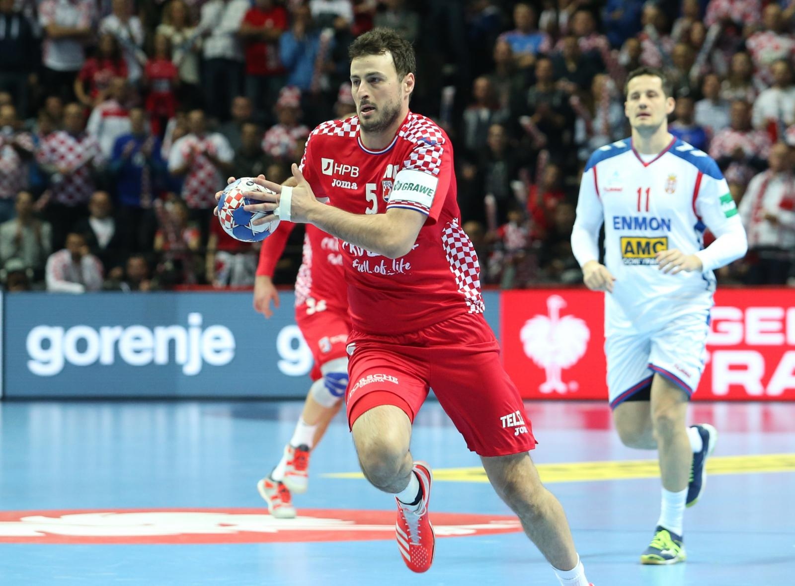 Spaladium Arena, Split – Europsko rukometno prvenstvo, skupina A, 1. kolo, Hrvatska – Srbija. Spaladium Arena, Split – Europsko rukometno prvenstvo, skupina A, 1. kolo, Hrvatska – Srbija.