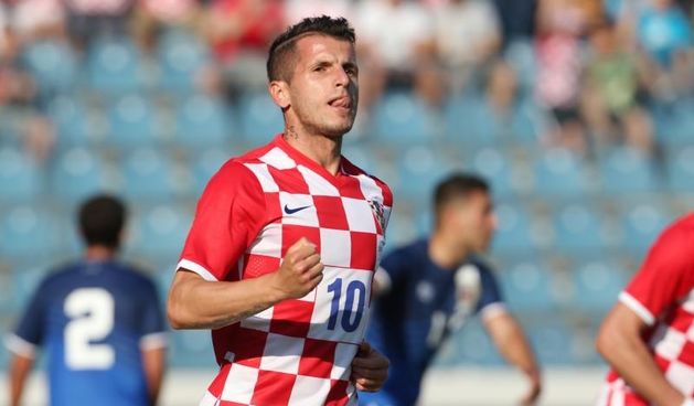 07.06.2015., Varazdin – Prijateljska nogometna utakmica izmedju Hrvatske i Gibraltara. Anas Sharbini. Photo: Marko Lukunic/PIXSELL