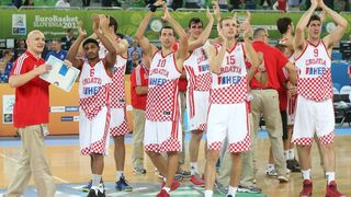 Velika hrvatska fešta u ljubljanskim Stožicama nakon plasmana u polufinale Eurobasketa, Foto. Igor Kralj/PIXSELL Velika hrvatska fešta u ljubljanskim Stožicama nakon plasmana u polufinale Eurobasketa, Foto. Igor Kralj/PIXSELL