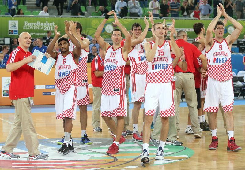 Velika hrvatska fešta u ljubljanskim Stožicama nakon plasmana u polufinale Eurobasketa, Foto. Igor Kralj/PIXSELL Velika hrvatska fešta u ljubljanskim Stožicama nakon plasmana u polufinale Eurobasketa, Foto. Igor Kralj/PIXSELL