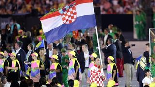 Rio de Janeiro: Ceremonija svečanog otvaranja Olimpijskih igara. Hrvatski olimpijci u defileu predvođenio Josipom Pavićem. Photo: Igor Kralj/PIXSELL Rio de Janeiro: Ceremonija svečanog otvaranja Olimpijskih igara. Hrvatski olimpijci u defileu predvođenio Josipom Pavićem. Photo: Igor Kralj/PIXSELL