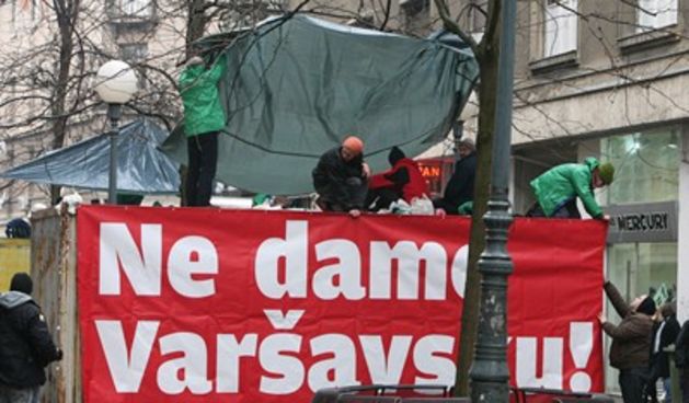 prosvjed u Varšavskoj (foto: Damjan Tadić/CROPIX)