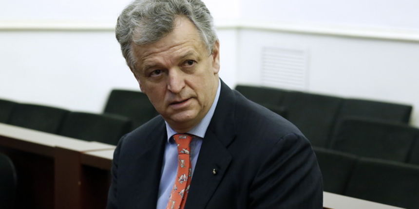 Zagreb, 190313. 
Zupanijski sud na Zrinjevcu,nastavak sudjenja bivsem premjeru Ivi Sanaderu i drugima u slucaju Fimi- media.
Na fotografiji: svjedok Miomir Zuzul.
Foto: Damjan Tadic / CROPIX