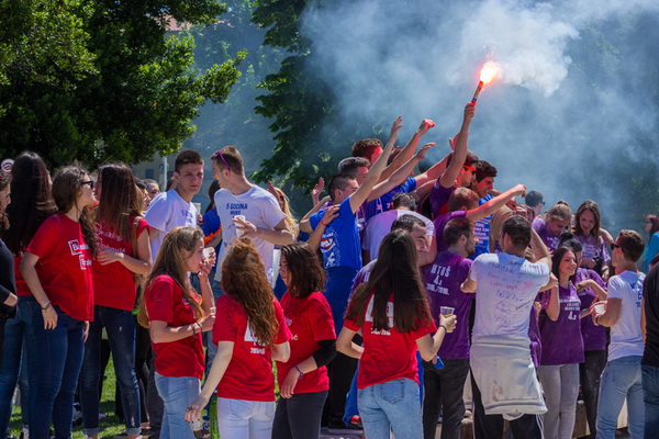 Ludijada maturanata na zadarskoj rivi 17. svibnja 2016. Foto: Bojan Bogdanić