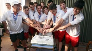 06.07.2015., Zagreb – Svecani docek kosarkasa do 19 godina koji su na svjetskom prvenstvu u Grckoj osvojili srebrnu medalju. Photo: Goran Stanzl/PIXSELL