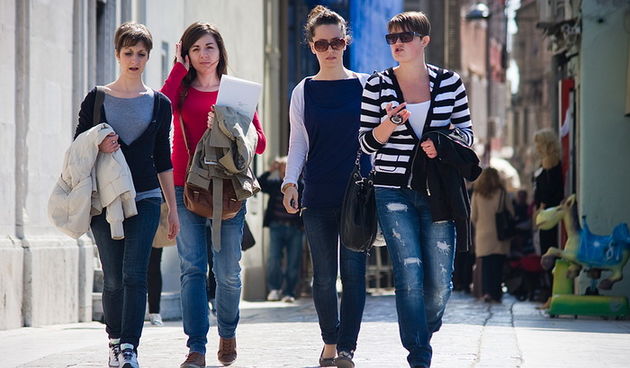 Đir po gradu 28. ožujka 2012., mladi, prijateljice, žene Foto: Saša Čuka