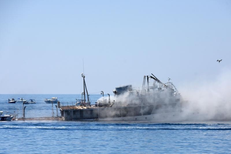 Premantura: Admiralski brod Vis potopljen kako bi postao ronilačka atrakcija. Photo: Duško Marušić/PIXSELL