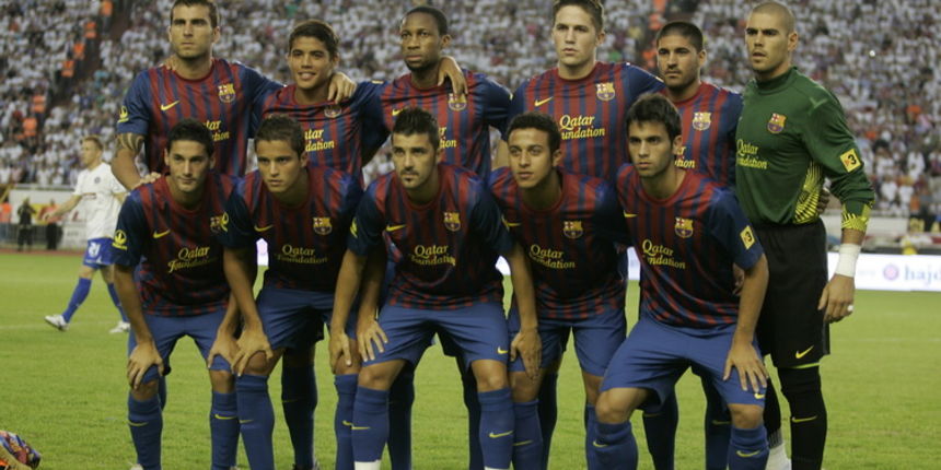 Split, 230711.
Stadion Poljuda.
Prijateljska nogometna utakmica Hajduk – Barcelona povodom stote obljetnice Hajduka.
Na slici: momcad Barcelone.
Foto: Jakov Prkic / CROPIX Split, 230711.
Stadion Poljuda.
Prijateljska nogometna utakmica Hajduk – Barcelona povodom stote obljetnice Hajduka.
Na slici: momcad Barcelone.
Foto: Jakov Prkic / CROPIX