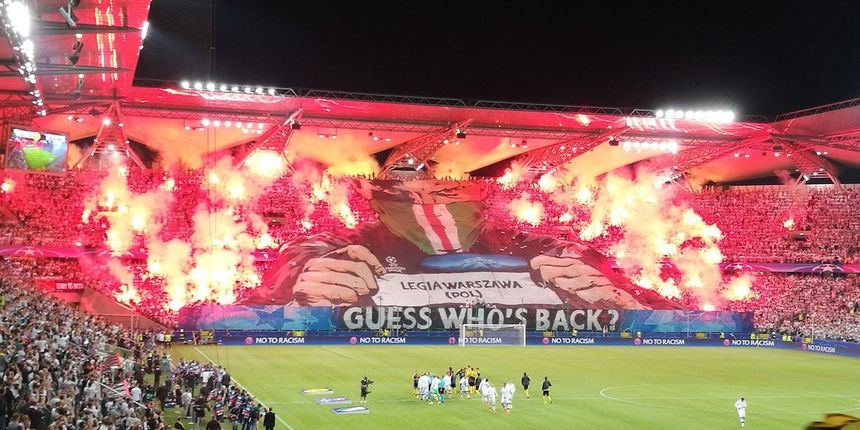 Navijači Legie Warsawa, foto: twitter Navijači Legie Warsawa, foto: twitter