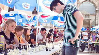 Subota na Narodnom trgu: šahovska simultanka i mjerenje šećera u krvi, foto: Leo Banić