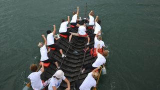 Opuzen: Utrke veslača za startne pozicije za 19. maraton lađa na Neretvi. Photo: Damir Špehar/PIXSELL