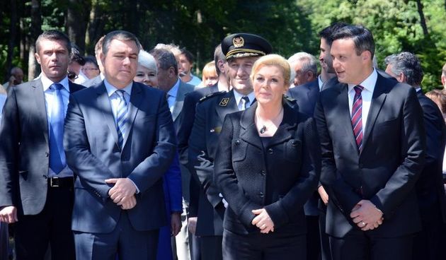 22.06.2015., Sisak – Svecana proslava Dana antifasisticke borbe u sumi Brezovica, na mjestu osnivanja Prvog partizanskog odreda. Svecanosti su nazocila brojna izaslanstva te predsjednica Republike Hrvatske i predsjednik Vlade. Predsjednica RH Kolinda Grab