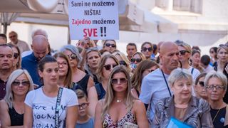 Na Narodnom trgu održan prosvjed “Krik za slobodu” protiv epidemioloških mjera