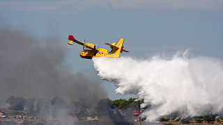Požar na Plovaniji (foto: Marin Gospić) Požar na Plovaniji (foto: Marin Gospić)