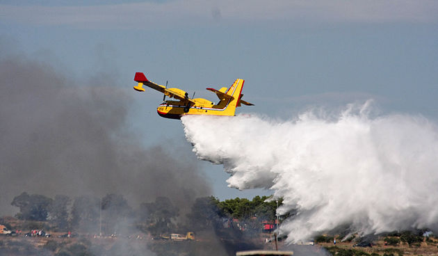 Požar na Plovaniji (foto: Marin Gospić)