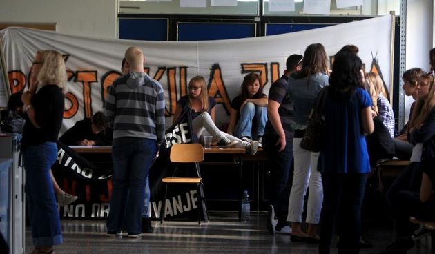 Konferencija za medije studenata Filozofskog fakulteta koji blokiraju rad referade