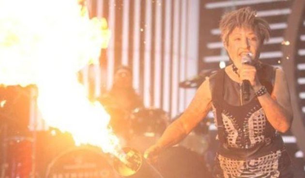 Neda Ukraden oduševila kao pjevač grupe Rammstein, foto: dnevnik.hr