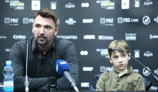 Zavrsna konferencija za medije nakon 10. ATP turnira PBZ Zagreb Indoors 2015. Goran i Emanuel Ivanišević. Photo: Sanjin Strukic/PIXSELL