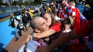 Rio de Janeiro, Brazil – Braća Sinkovic, Martin i Valent, osvajači su olimpijske zlatne medalje u utrci dvojaca na pariće.  Photo: Igor Kralj/PIXSELL