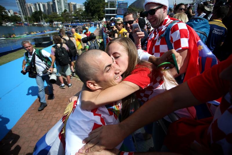 Rio de Janeiro, Brazil – Braća Sinkovic, Martin i Valent, osvajači su olimpijske zlatne medalje u utrci dvojaca na pariće.  Photo: Igor Kralj/PIXSELL