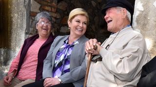 Predsjednica Grabar Kitarović u posjeti Olibu. Foto: Dino Stanin/PIXSELL