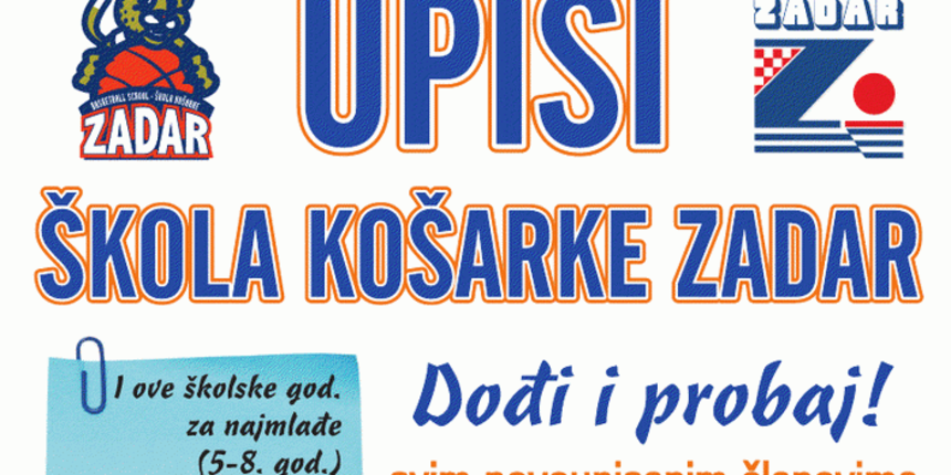 Započeli upisi u Školu košarke “Zadar”